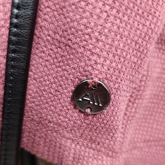 ANDREW MARC  Women's Long Sleeve Asymmetrical Thermal Tunic Faux Leather Trim 3X - Picture 3 of 11